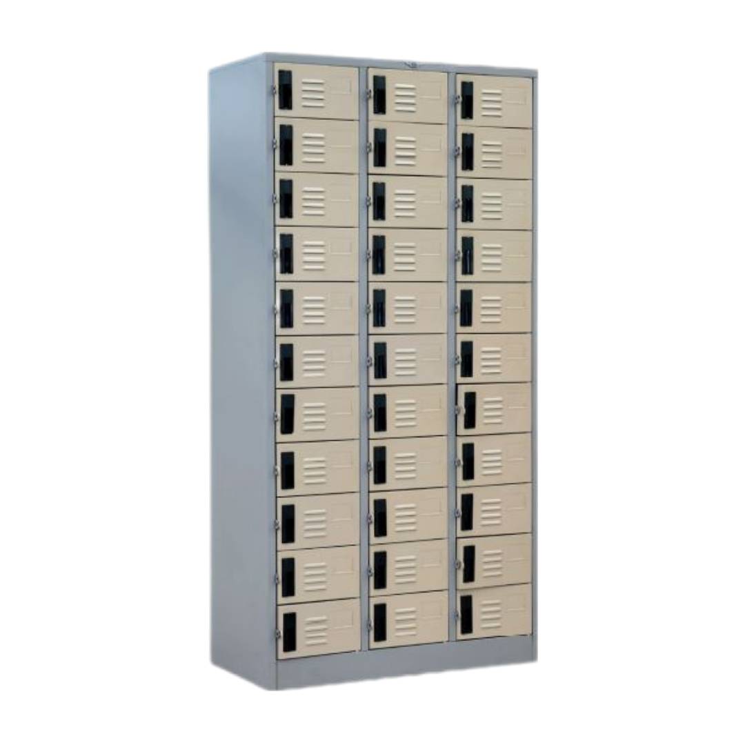 ตู้ล็อกเกอร์ 33 ประตู (ไม่มีกุญแจ) <br> รุ่น Estee (เอสเต้) <br> 91.4W x 45.7D x 183H cm.