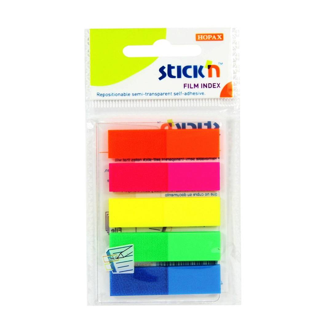 ฟิล์มดัชนี stick'n <br> 21050 45x12มม. <br> 25แผ่นx5สี 125แผ่น/ซอง