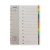 ดัชนีแฟ้ม พลาสติก เบนน่อน <br> IX-895 12หยัก 6สี