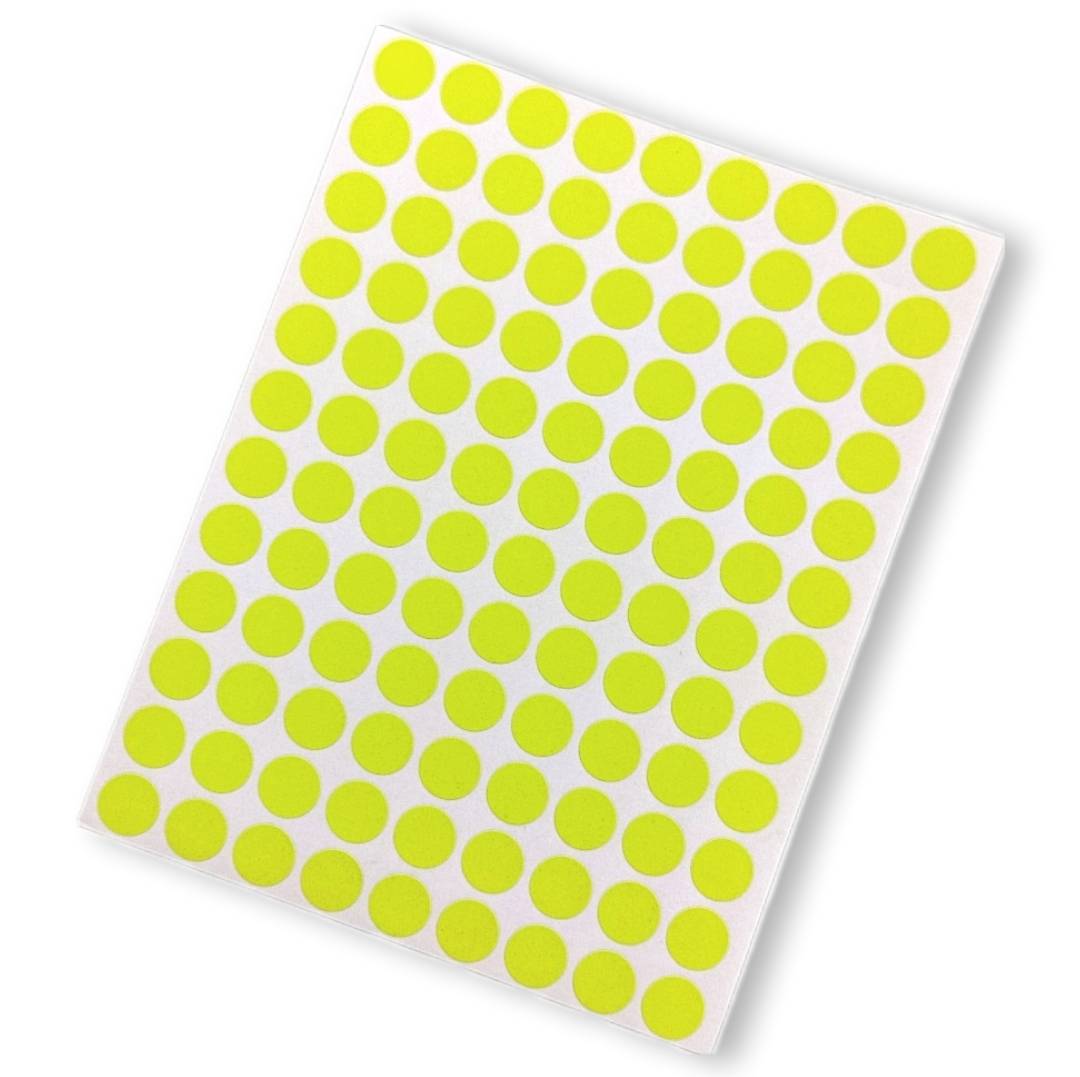 สติกเกอร์วงกลม สีสะท้อนแสง <br> ครอคโค 12มม. 1,080ดวง/แพ็ค