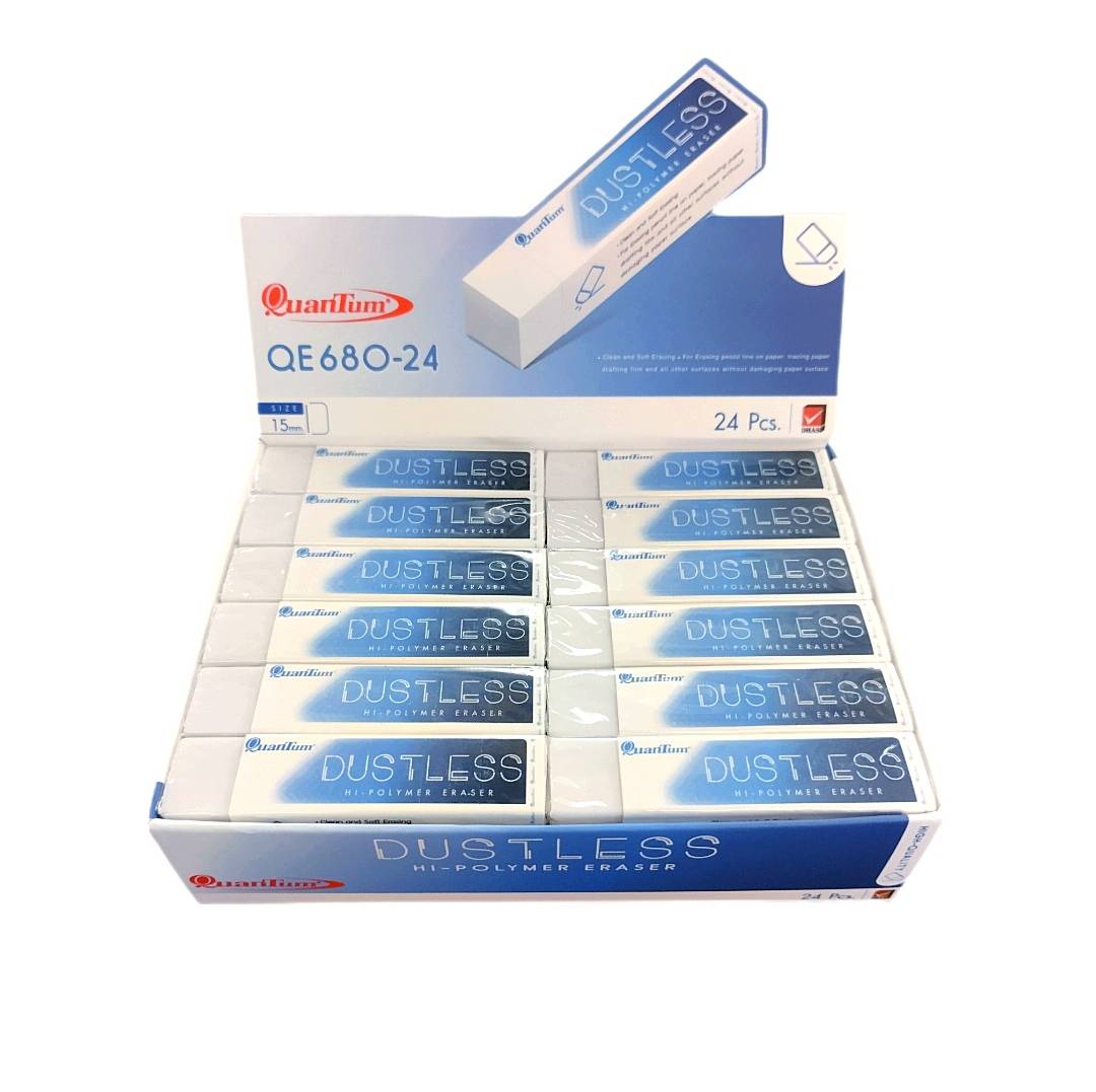 ยางลบดินสอ ควอนตั้ม <br> QE680-24 24ก้อน/กล่อง