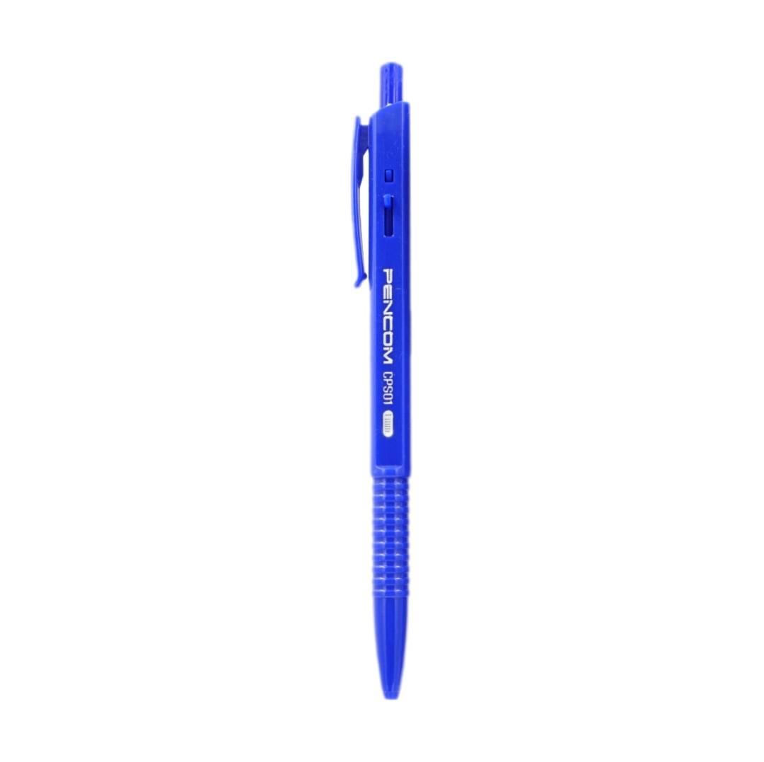 ปากกาลูกลื่น เพนคอม CPS01 <br> 1.0มม. สีน้ำเงิน 50ด้าม/แพ็ค
