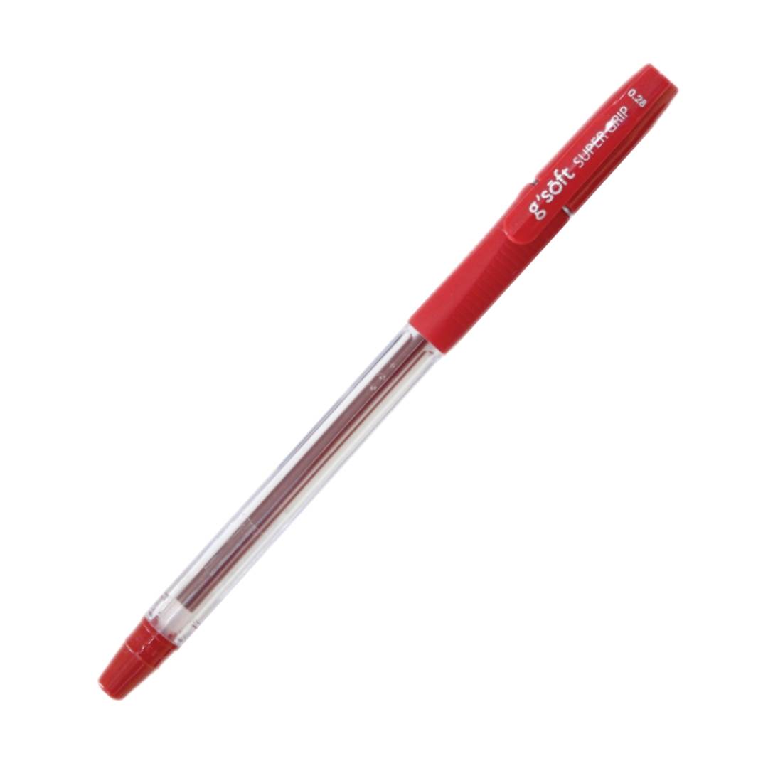 ปากกาลูกลื่น จีซอฟท์ SUPER GRIP <br> 0.28มม.  12ด้าม/แพ็ค
