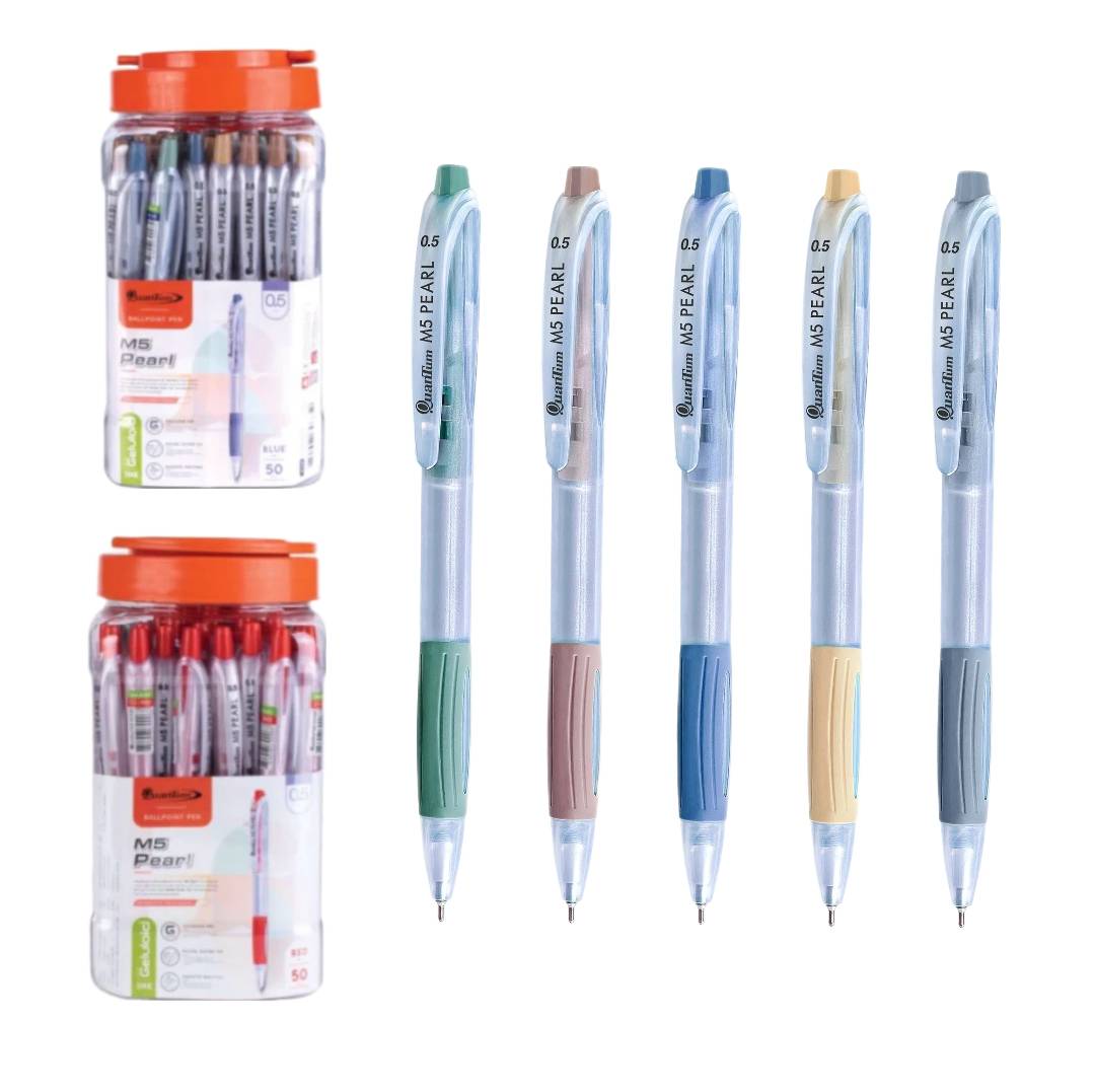 ปากกาลูกลื่น ควอนตั้ม M5 PEARL <br> 0.5มม. 50ด้าม/แพ็ค