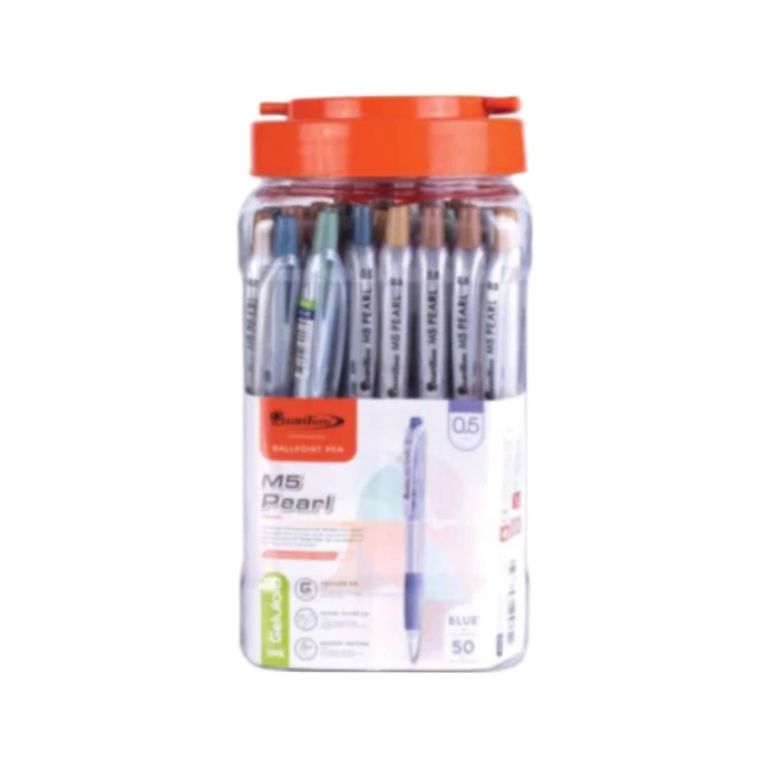 ปากกาลูกลื่น ควอนตั้ม M5 PEARL <br> 0.5มม. 50ด้าม/แพ็ค