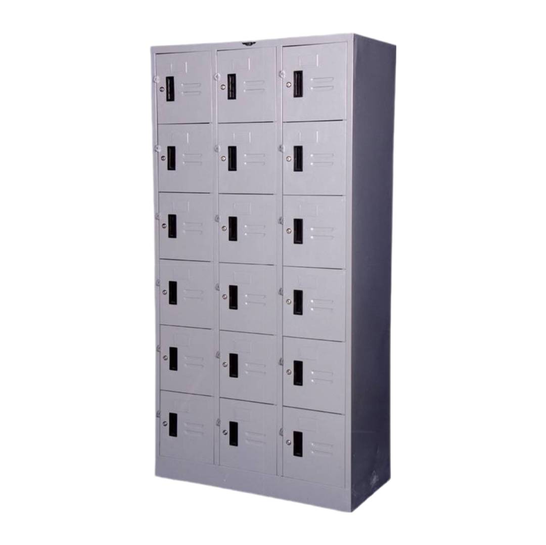 ตู้ล็อกเกอร์ 18 ประตู <br> รุ่น Colman ( คอลแมน) <br> 91.4W x 45.7D x 182.9H cm.