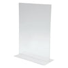 ป้ายอะคริลิคตั้งโต๊ะ แพลนโก <br> แนวตั้ง 2หน้า <br> 15x22ซม. ( A5)