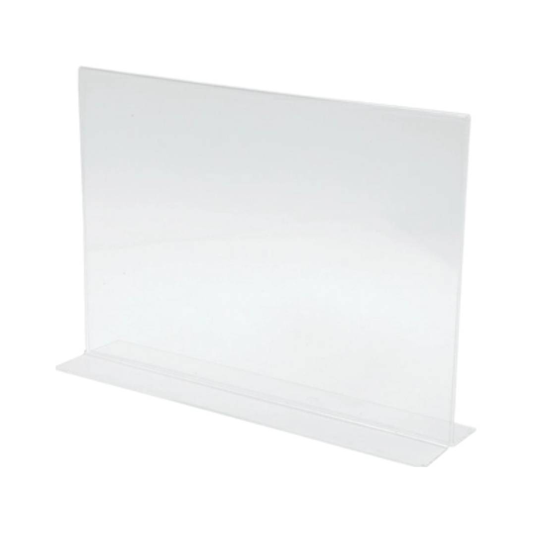 ป้ายอะคริลิคตั้งโต๊ะ แพลนโก <br> แนวนอน 2หน้า <br> 15x21ซม. (A5)