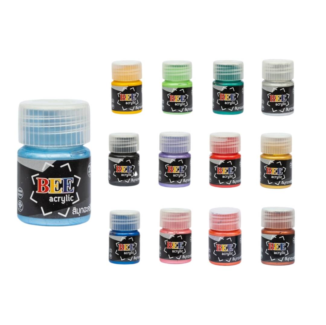 สีอะคริลิค สีมุก Bee 20cc.