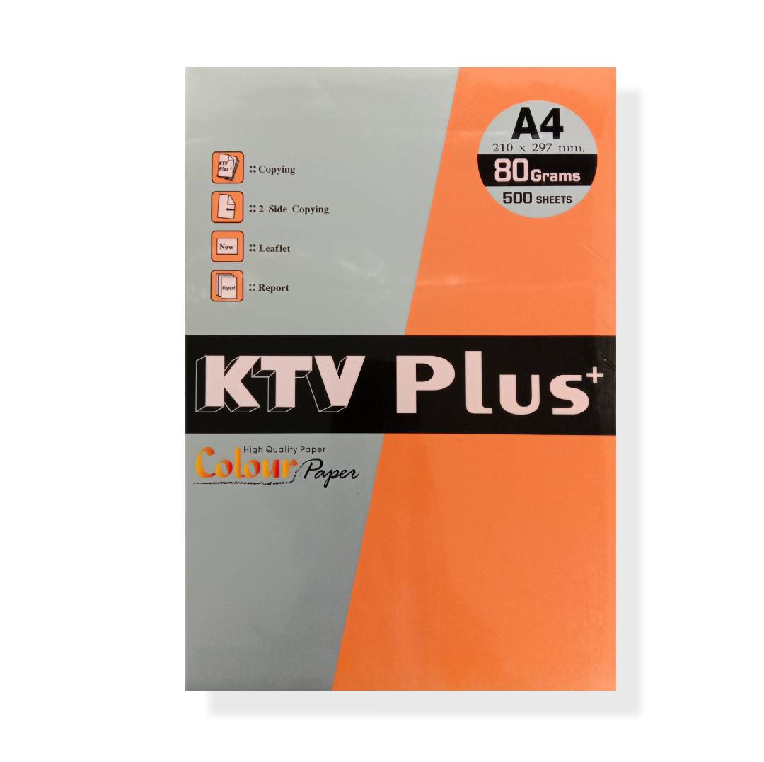 กระดาษปอนด์สี KTV Plus 80g <br> A4 500 แผ่น/รีม