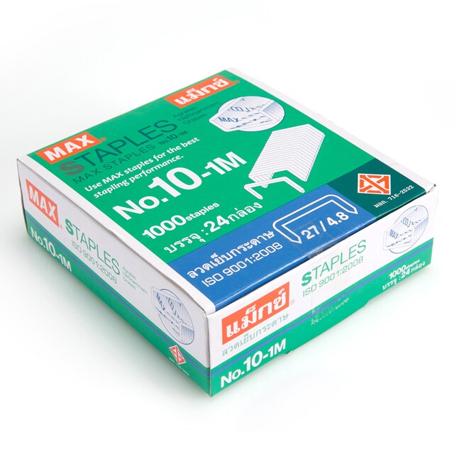 ลวดเย็บกระดาษ แม็กซ์ <br> 10-1M (24กล่อง/แพ็ค)