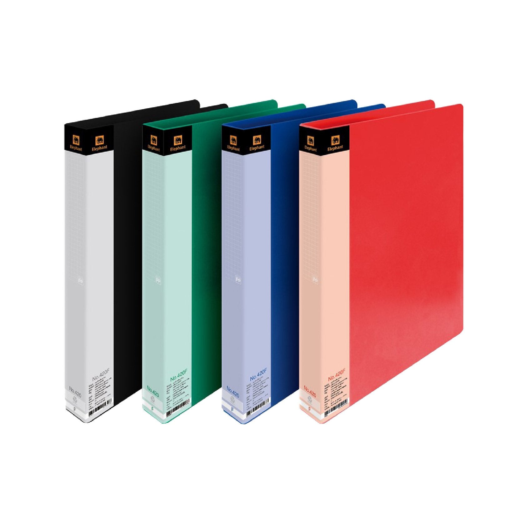 แฟ้ม 2 ห่วง ตราช้าง 420F <br> พลาสติก