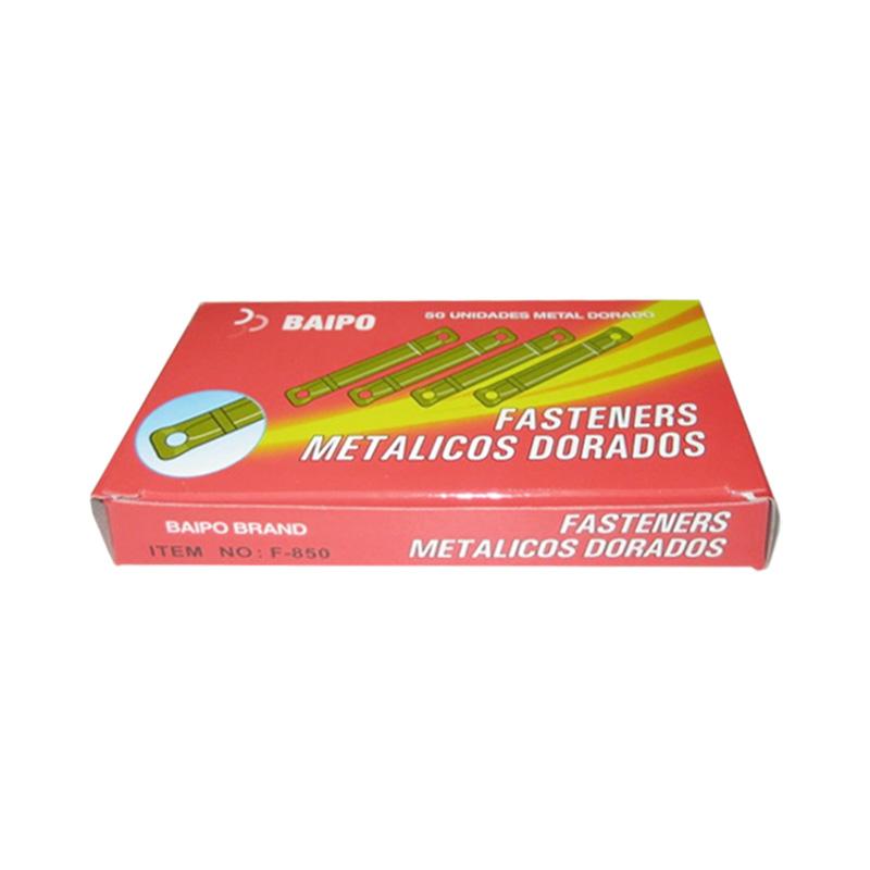 ลิ้นแฟ้ม ตราใบโพธิ์ F-850 <br> 8 ซม.  สีทอง