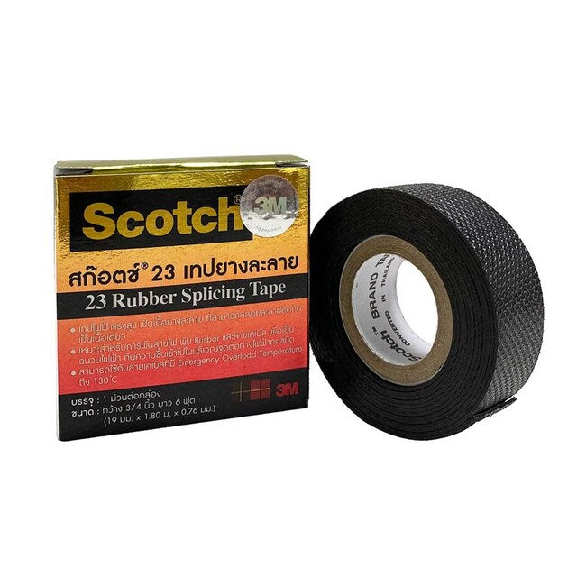 เทปพันสายไฟยางละลาย 3M <br> No.23 19 มม.x6ฟุต