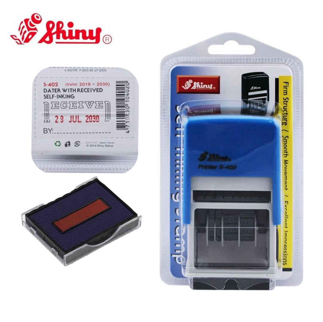 ตรายางหมึกในตัว <br> ชินนี่ S-402 วันที่+RECEIVED