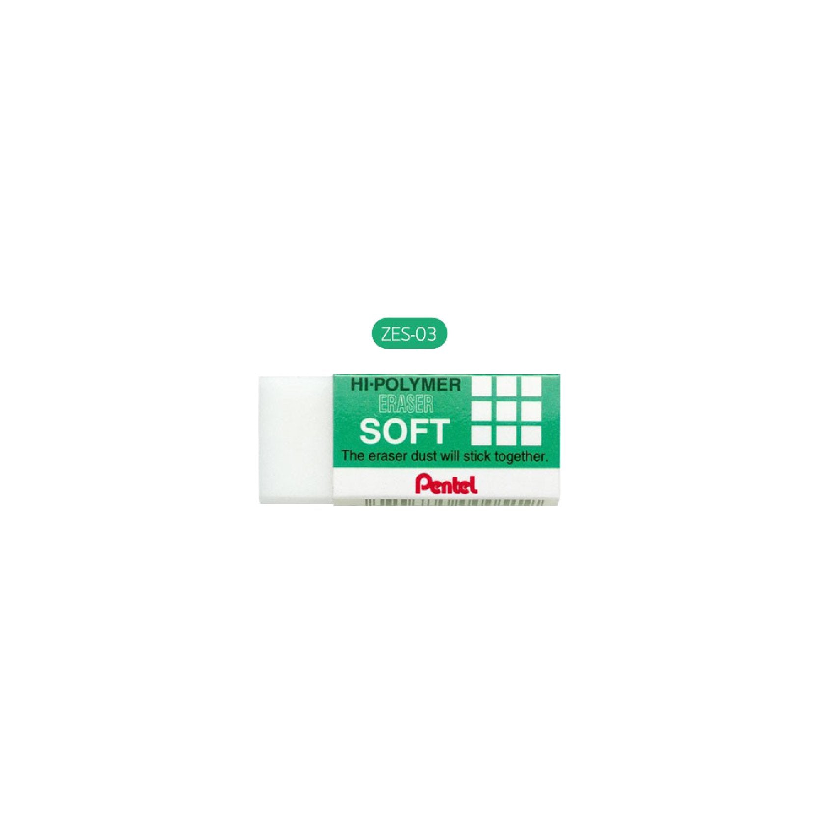 ยางลบดินสอ เพนเทล Soft<br> Hi-Polymer ZES-03