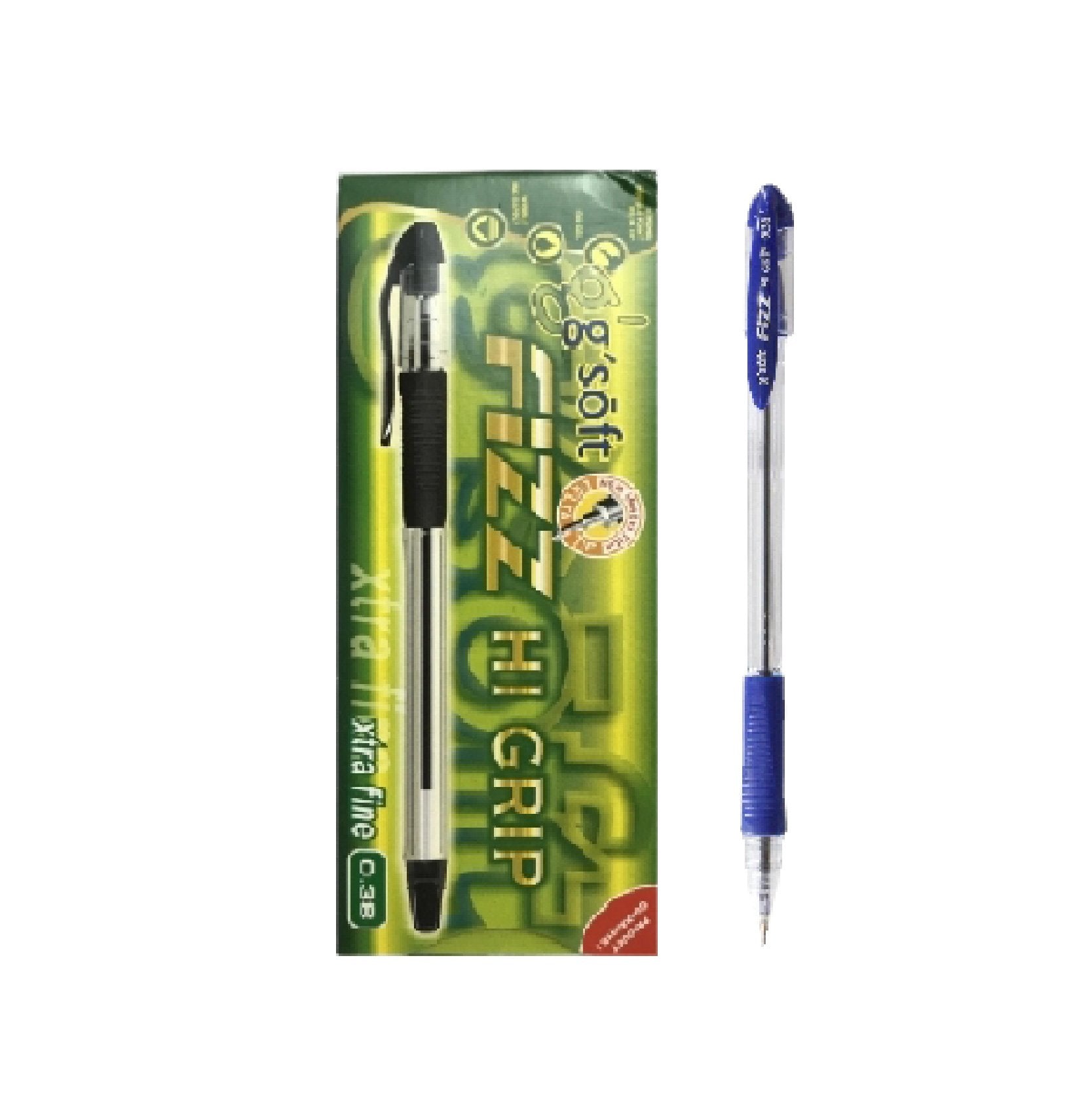 ปากกาลูกลื่น จีซอฟท์  <br>HI-GRIP 0.38 มม. <br>12ด้าม/กล่อง