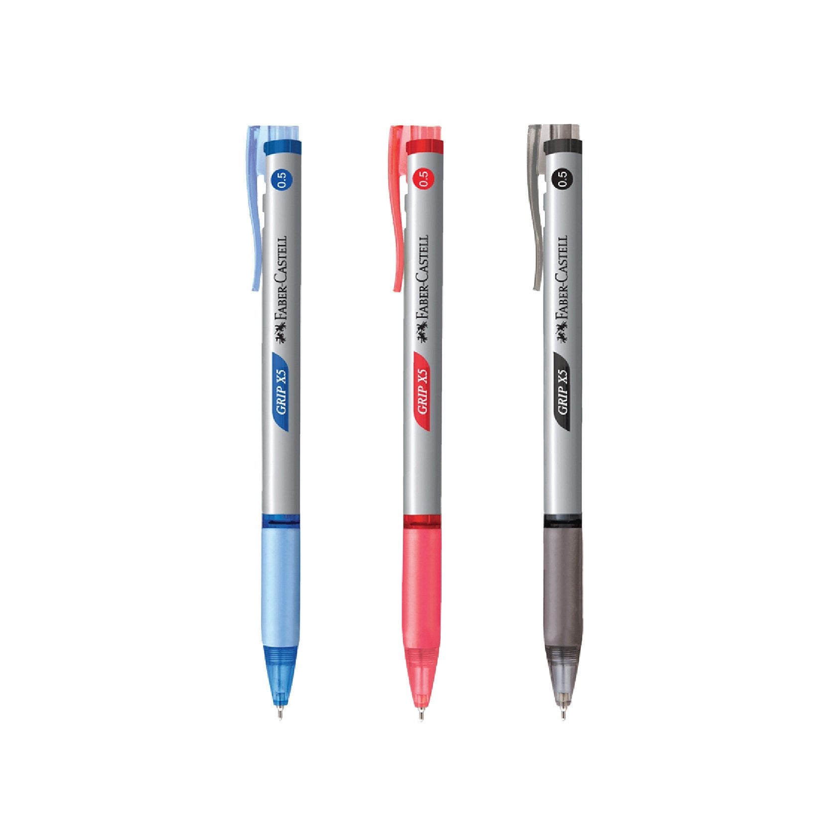 ปากกาลูกลื่น เฟเบอร์ <br>คาสเทล Grip X5 0.5มม. <br>10ด้าม/กล่อง