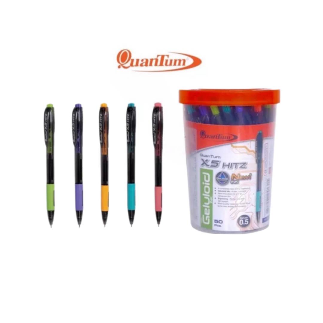 ปากกาลูกลื่น ควอนตั้ม เจลโล่พลัส <br> X5 0.5มม. 50ด้าม/แพ็ค