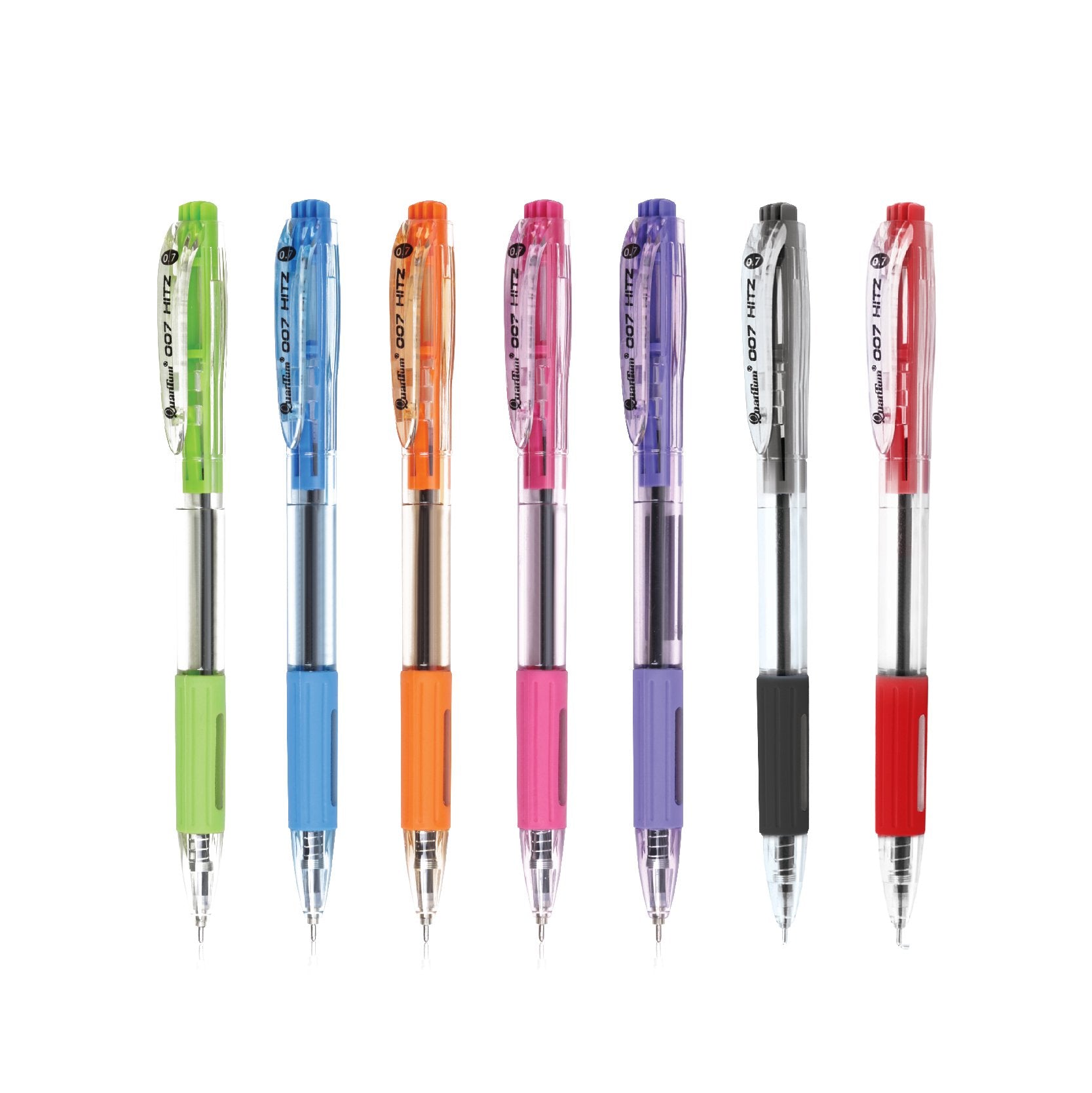 ปากกาควอนตั้ม เจลโล่บอล <br> QCGB 007มม. GRIP 50ด้าม/กระปุก