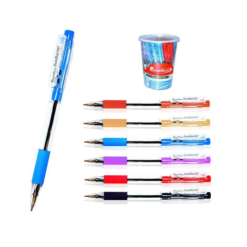 ปากกาควอนตั้ม เจลโล่บอล <br> QCGB 007มม. GRIP 50ด้าม/กระปุก