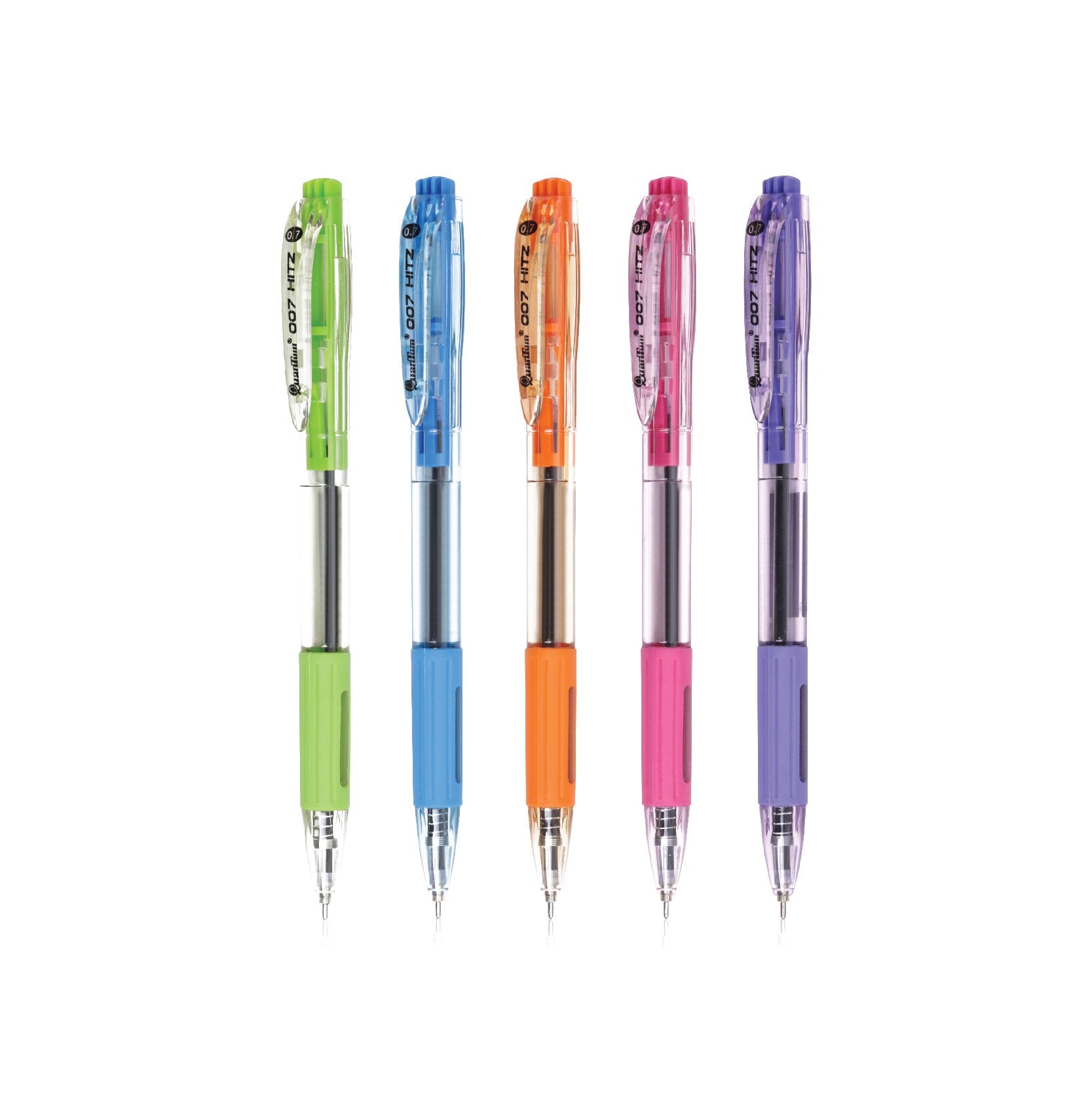ปากกาควอนตั้ม เจลโล่บอล <br> QCGB 007มม. GRIP 50ด้าม/กระปุก