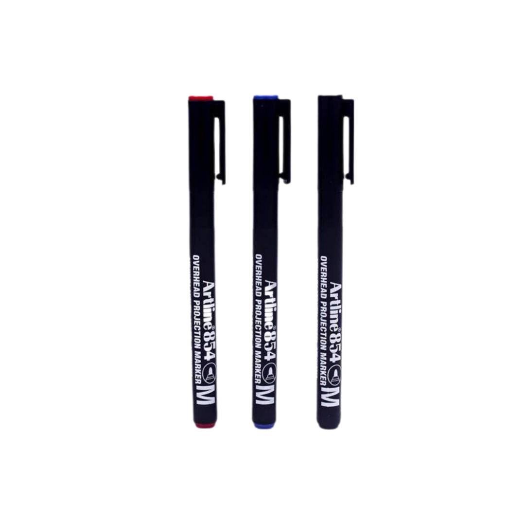 ปากกาเขียนแผ่นใส อาร์ตไลน์ <br> EK-854 M 1.0มม. ลบไม่ได้