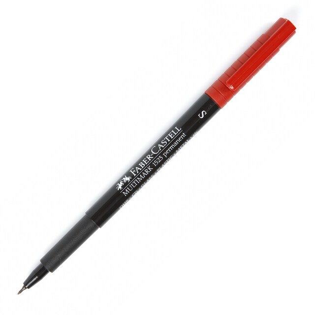ปากกาเขียนแผ่นใส เฟเบอร์-คาสเทลล์ <br> 1523 S 0.4มม. ลบไม่ได้