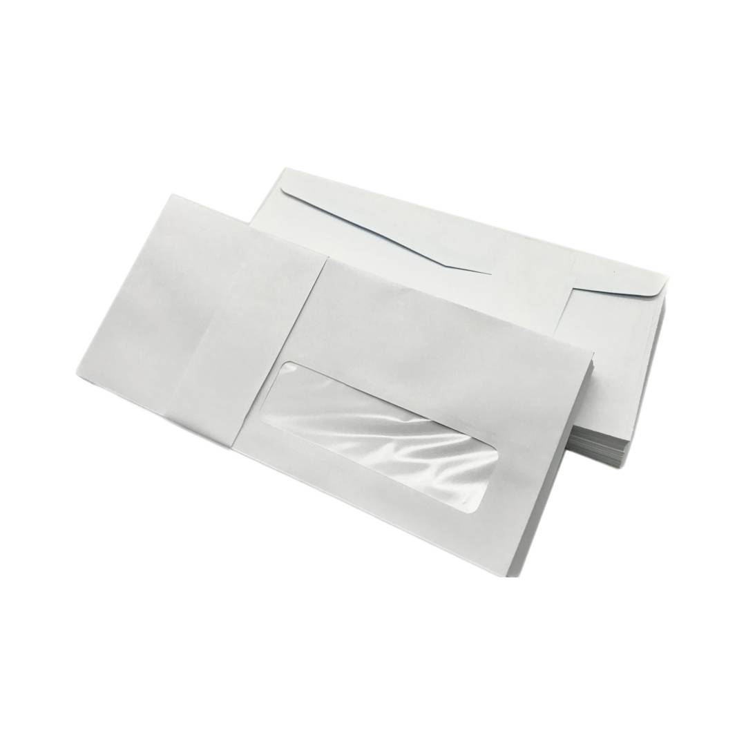 ซองขาวเจาะหน้าต่าง 9/125 <br> พับ4 50ซอง/แพ็ค