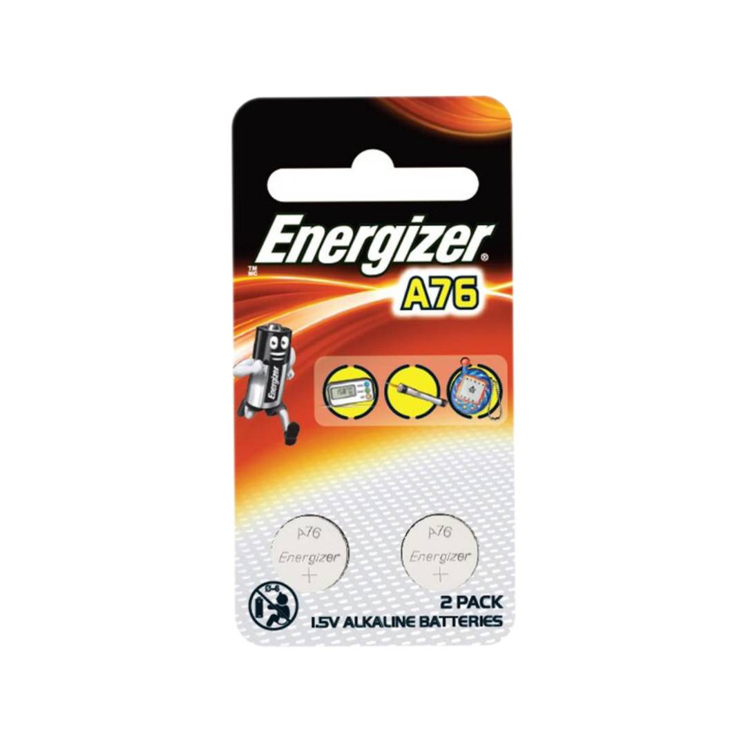 ถ่านกระดุม ลิเธี่ยม Energizer <br> A76/LR-44 1.5V 2ก้อน/แพ็ค