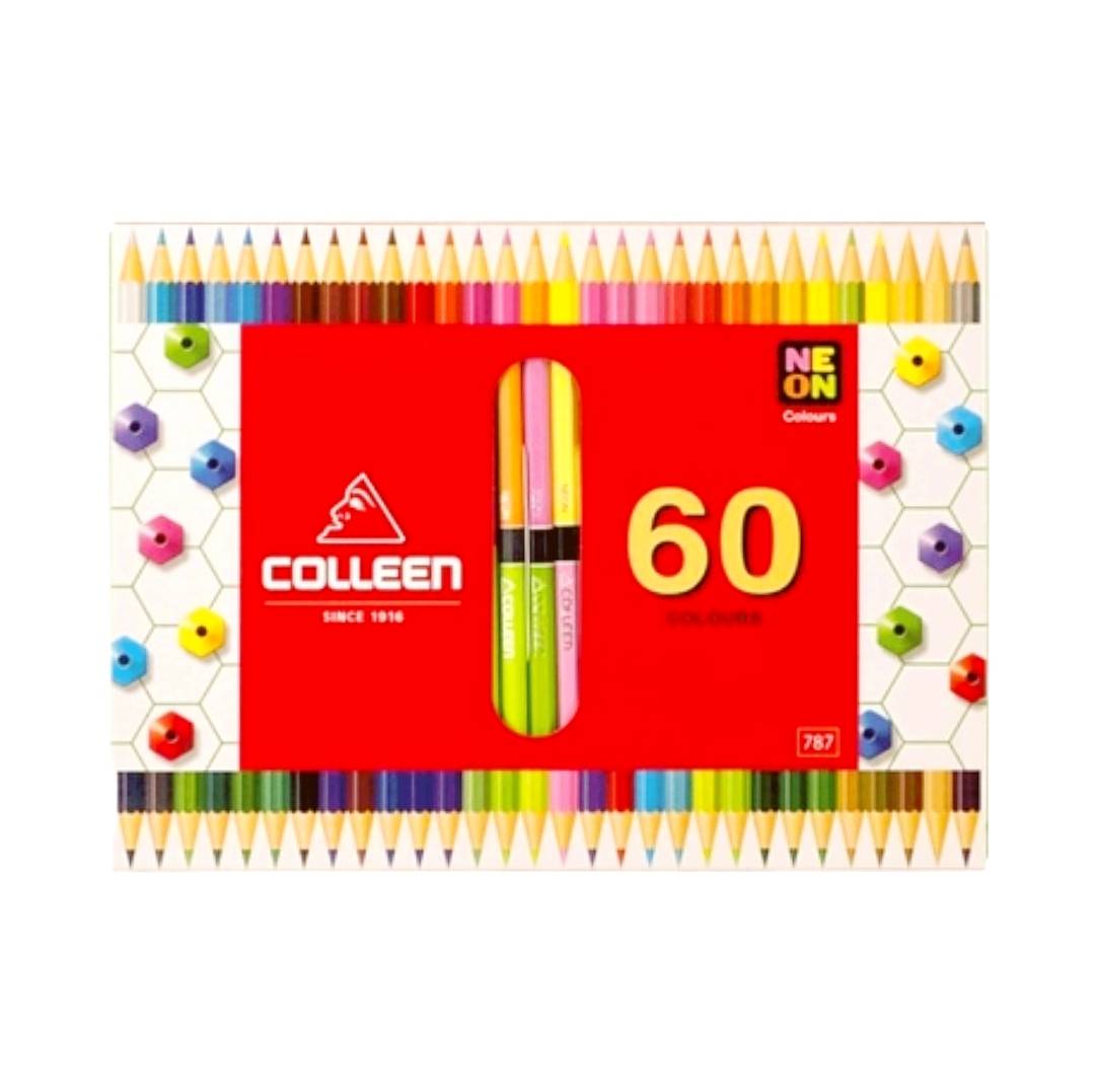ดินสอสีไม้ คอลลีน 787 <br> 60สี 30แท่ง (2หัว)