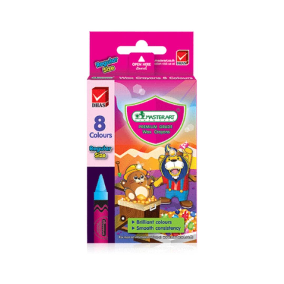 สีเทียน มาสเตอร์อาร์ต <br> ขนาดกลาง 8สี