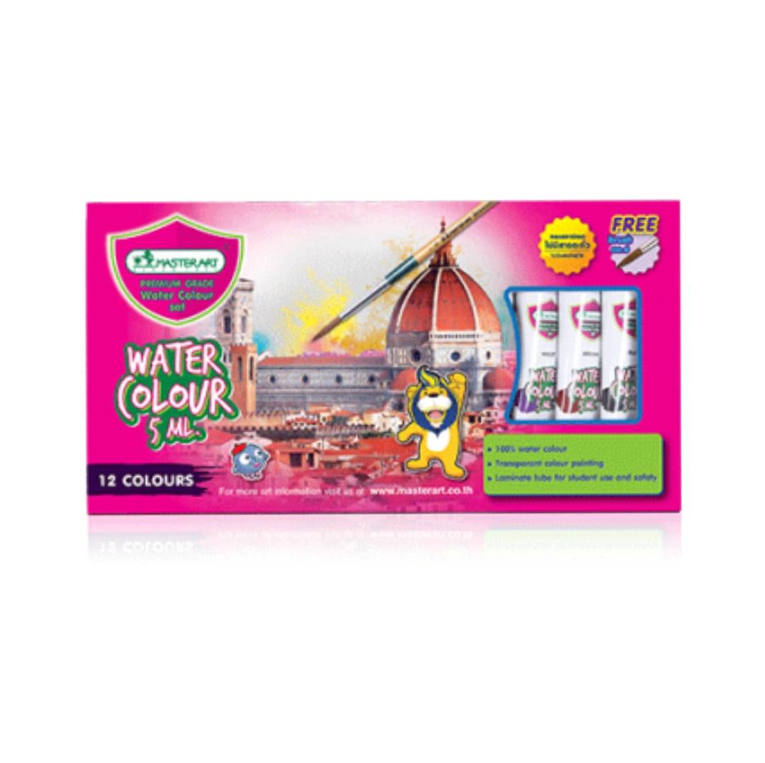 สีน้ำ มาสเตอร์อาร์ต <br> 5มล. 12สี/กล่อง