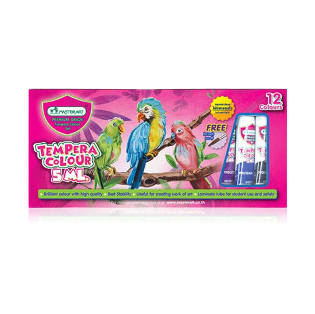 สีน้ำ มาสเตอร์อาร์ต <br> Tempera 5มล. 12สี/กล่อง
