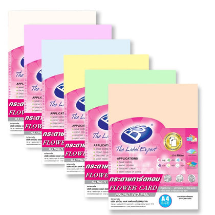 กระดาษการ์ดหอม BOS <br> (สีมุก) 180แกรม 50แผ่น/ห่อ