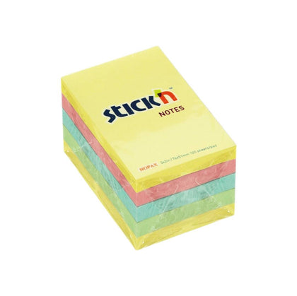 กระดาษโน๊ตกาวในตัว <br> STICK’N 3x2นิ้ว <br> คละสีพาสเทล (แพ็ค 5 เล่ม)