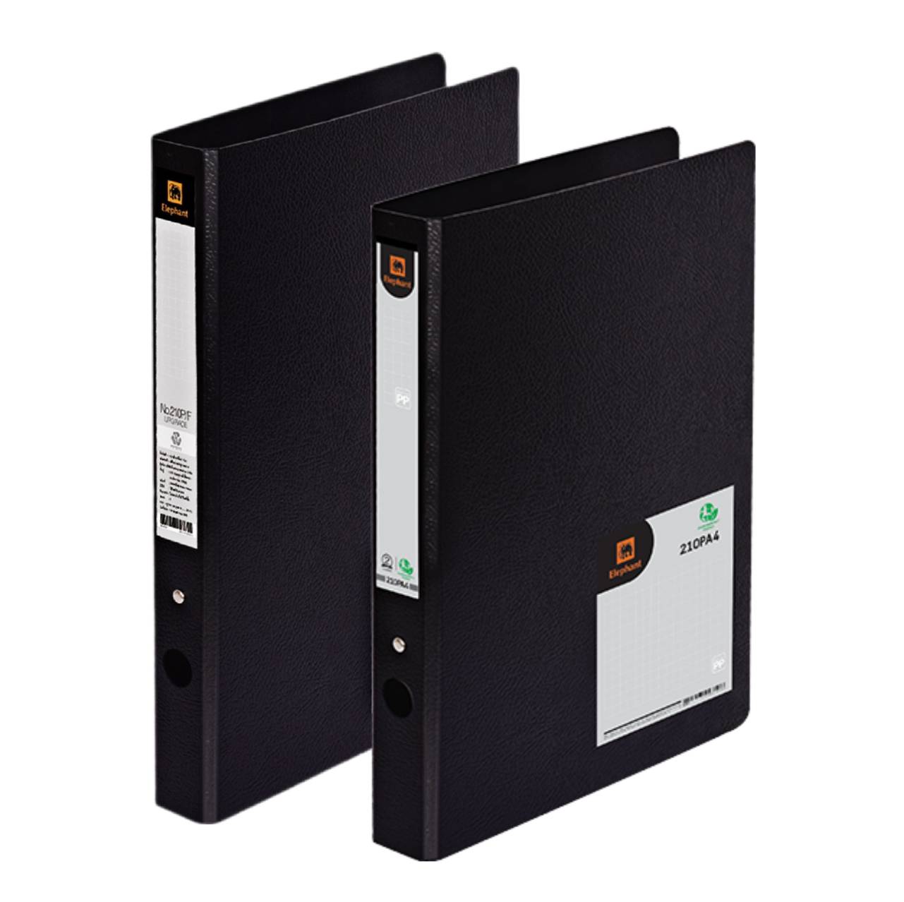 แฟ้ม 2 ห่วง ตราช้าง 210P F/A4 <br> ปกพลาสติก