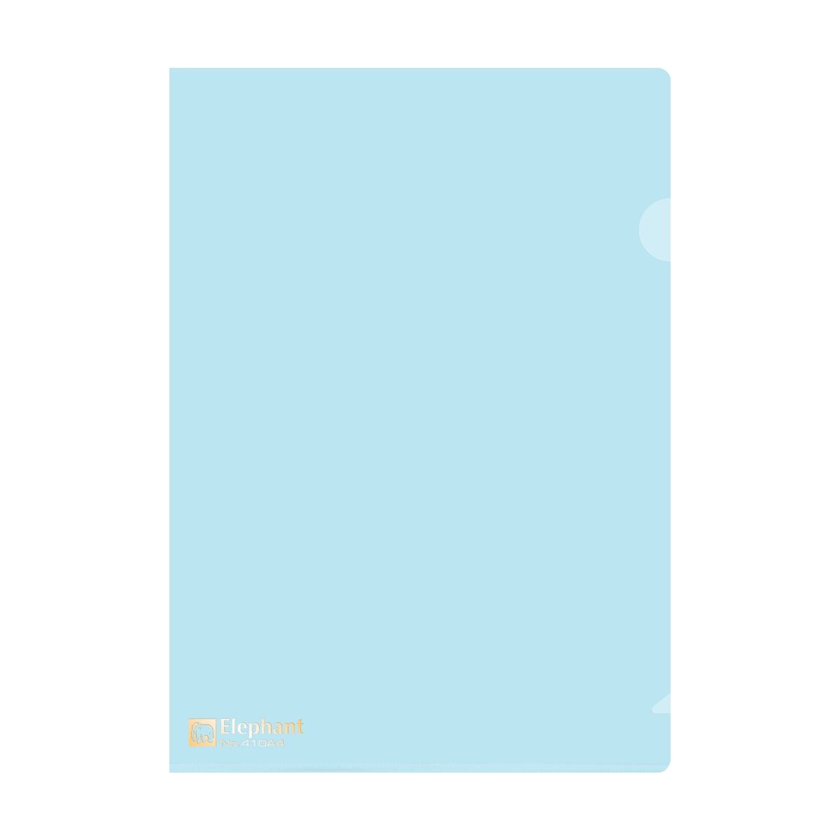 แฟ้มพับ พลาสติก ตราช้าง <br> 410 A4 12แฟ้ม/ห่อ