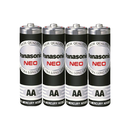 ถ่านพานาโซนิค นีโอ <br>ดำ R6NT UM-3.NT <br>1.5V AA 4ก้อน/แพ็ค
