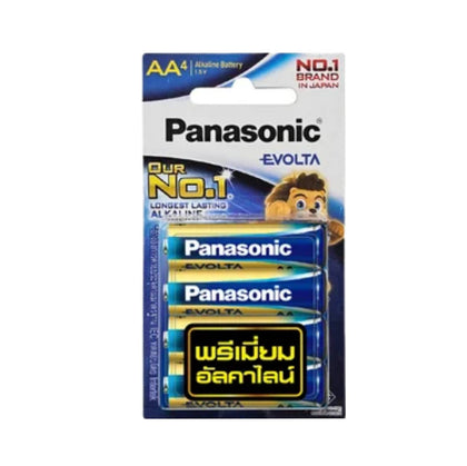ถ่านอัลคาไลน์ <br> พานาโซนิค AA<br> (EVOTA) 4ก้อน/แพ็ค