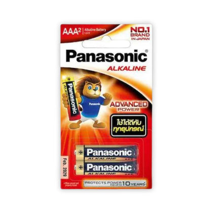 ถ่านอัลคาไลน์ พานาโซนิค <br>AAA LRO3T/2B (2ก้อน/แพ็ค)