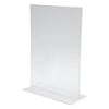 ป้ายอะคริลิคตั้งโต๊ะ แพลนโก <br> แนวตั้ง 2หน้า <br> 21x29.7ซม. (A4)