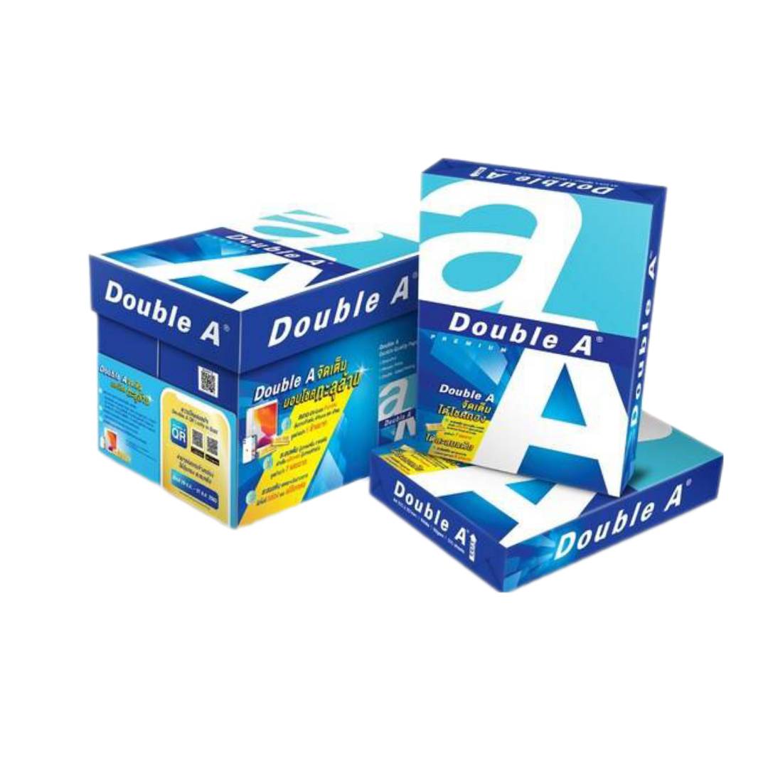 กระดาษถ่ายเอกสาร 80g A4 <br>5รีม/กล่อง Double A