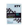 กระดาษปอนด์ KTV 80g <br>A4 500แผ่น/รีม สีฟ้า