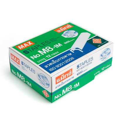 ลวดเย็บกระดาษ แม็กซ์ 8-1M (12กล่อง/แพ็ค)