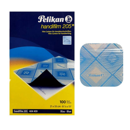 กระดาษคาร์บอน สีน้ำเงิน <br> พิลิแกน 205H <br> 21x33ซม. 100แผ่น/กล่อง
