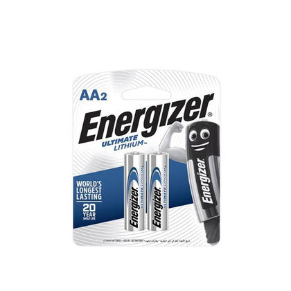 ถ่านลิเธี่ยม Energizer <br> AA  2ก้อน/แพ็ค