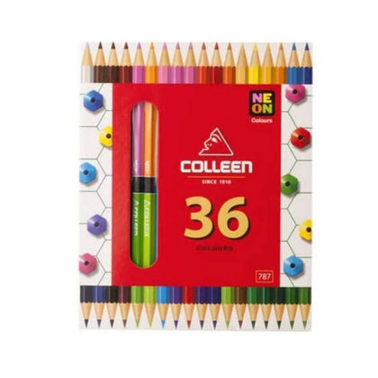ดินสอสีไม้ คอลลีน 787 <br> 36สี 18แท่ง (2หัว)