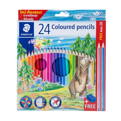 ดินสอสีไม้ สเตทเลอร์ 143 <br> 24สี แท่งยาว